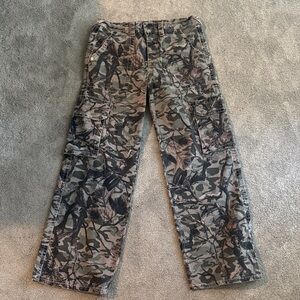 True Religion Bobbi baggy Camouflage Wide Leg Jeans